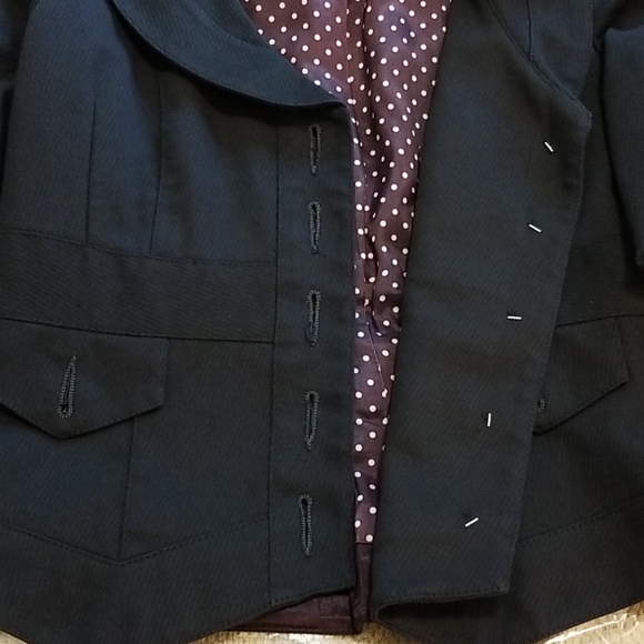 Nanette Lepore navy sailor jacket blazer sz 6 - Picture 5 of 8